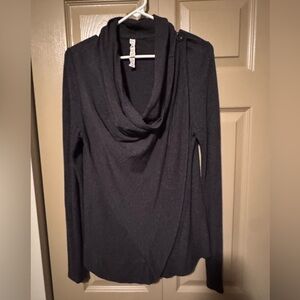 Alo Yoga Peak Wrap Button Asymmetrical Cardigan, Size Small